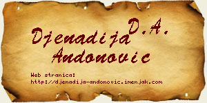 Đenadija Andonović vizit kartica